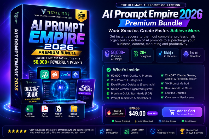 AI Prompt Empire 2026 – 10,000+ Premium AI Prompts for Business & Marketing