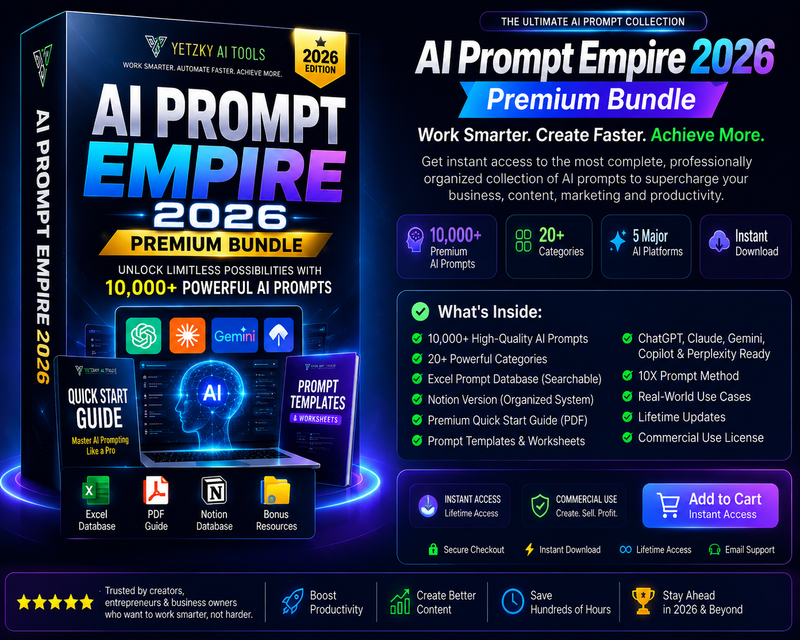 AI Prompt Empire 2026 – 10,000+ Premium AI Prompts for Business & Marketing